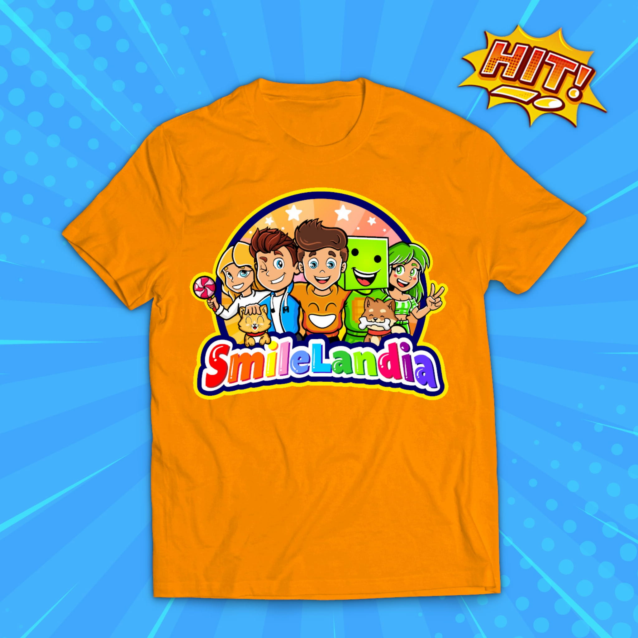 KOSZULKA SMILELANDIA POMARAŃCZOWA