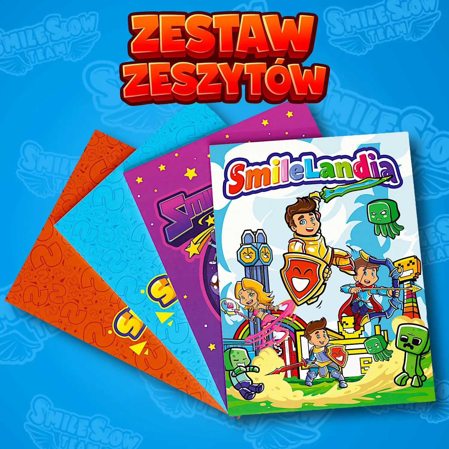 ZESTAW 4 ZESZYTÓW SMILESLOW TEAM